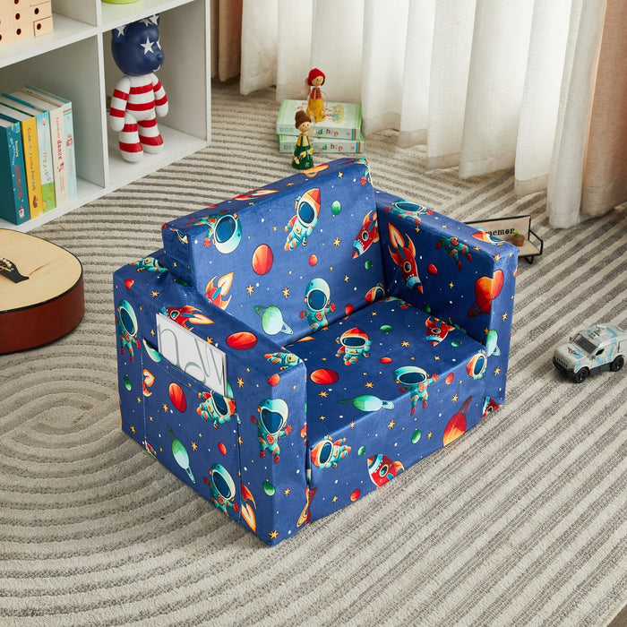 All 4 Kids Cosmic Space Mission Flip-Out Couch