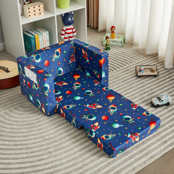 All 4 Kids Cosmic Space Mission Flip-Out Couch