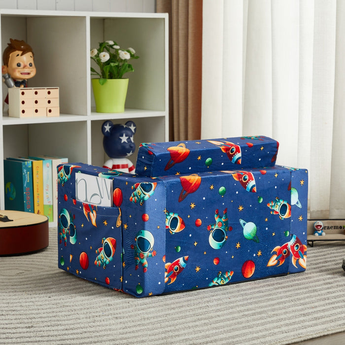 All 4 Kids Cosmic Space Mission Flip-Out Couch