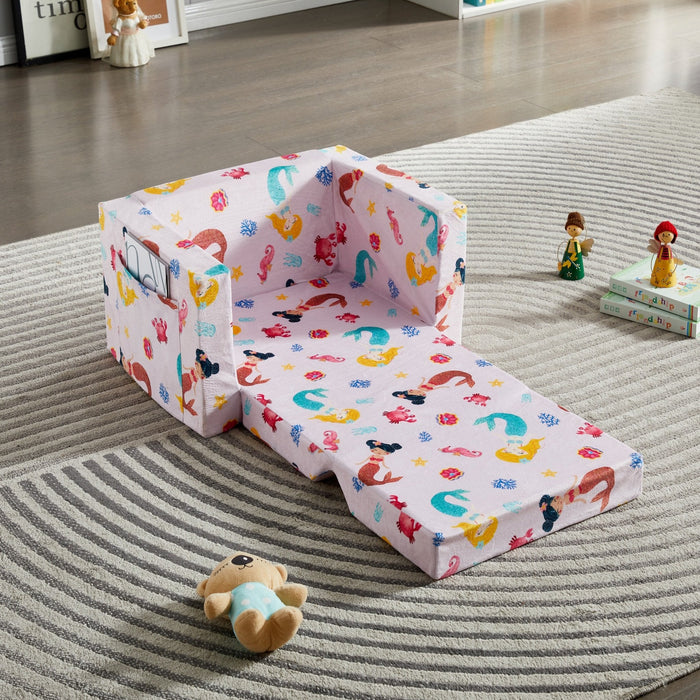 All 4 Kids Mermaid Dreams Flip-Out Couch