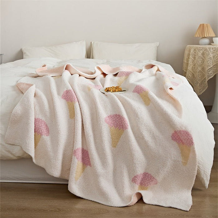 All 4 Kids Pastel Ice Cream Throw Blanket