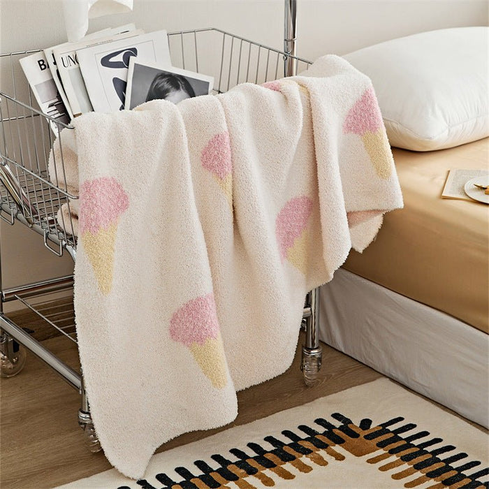 All 4 Kids Pastel Ice Cream Throw Blanket