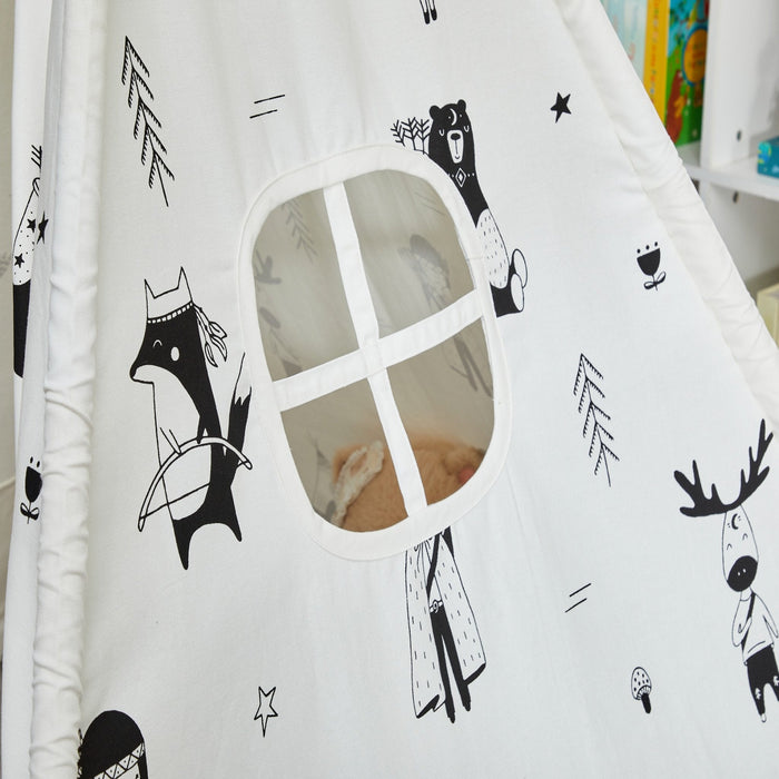 ALL 4 KIDS Ryan Canvas Kids Square Teepee Tent