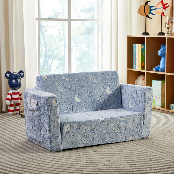 All 4 Kids Space Explorer Glow Flip-Out Double Couch