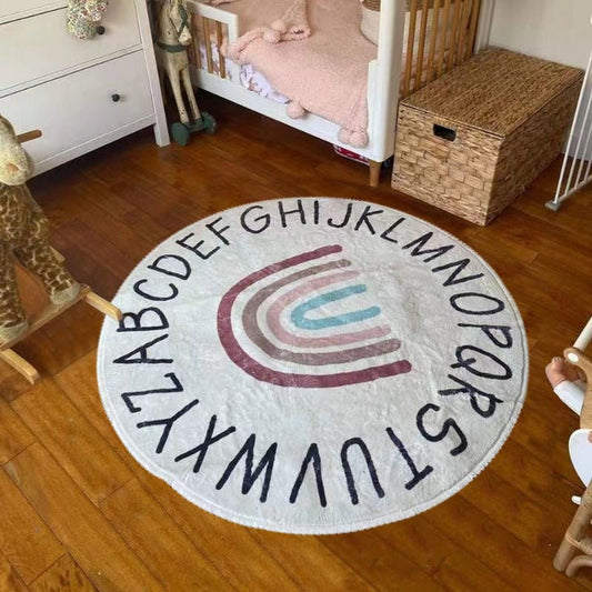 ALL 4 Kids The Rainbow Alphabet Round Rug