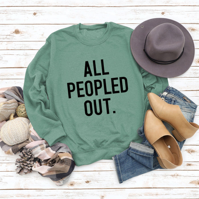Light green sweater (black font) / S