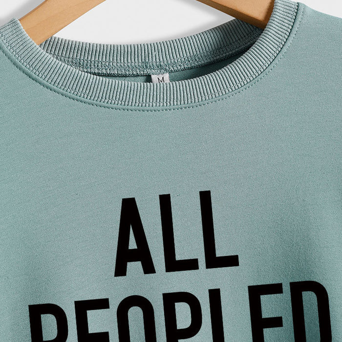 ALL PEOPLED OUT Fashion Round Neck Loose Long Sleeve Oversized Sweatshirt