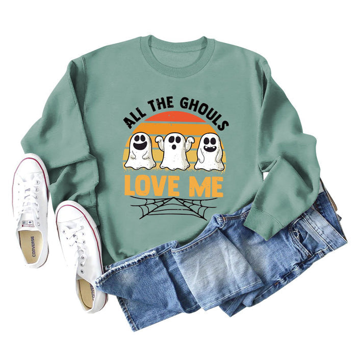 Light green sweater (black word color picture) / S