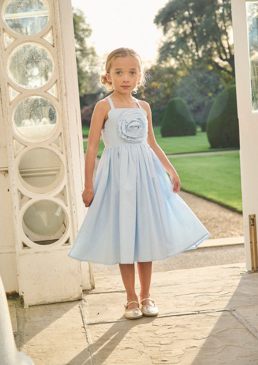 Allegra Corsage Scallop Swing Dress