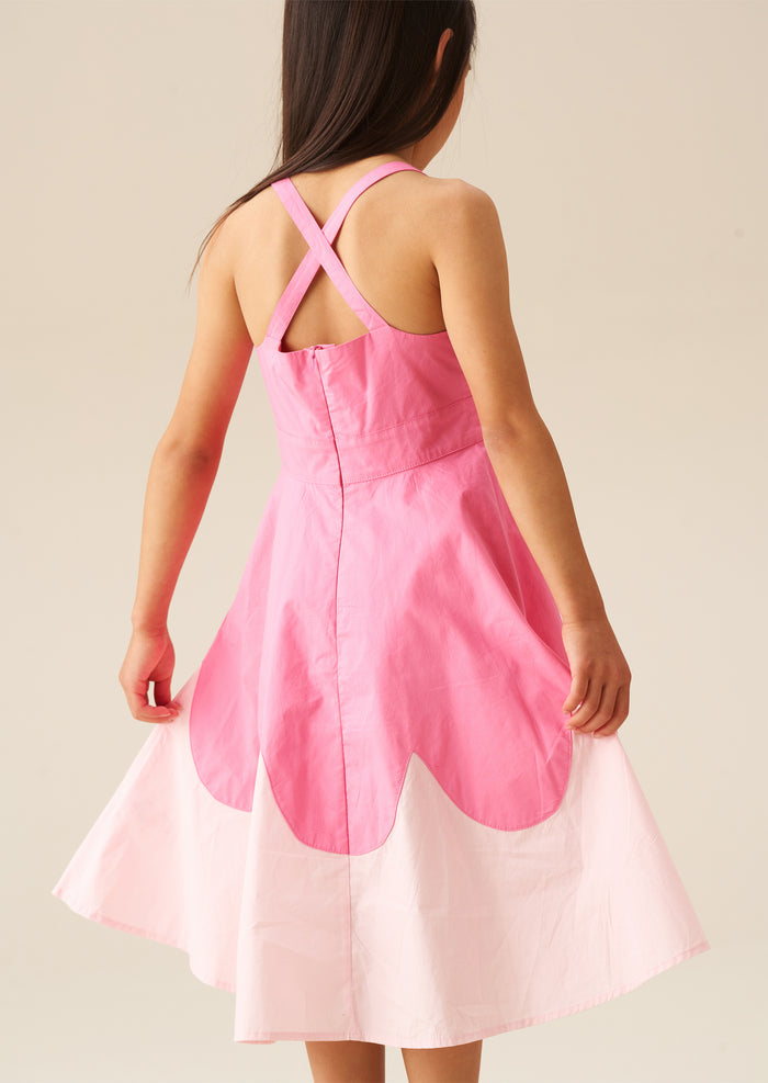 Allegra Pink Scallop Swing Dress