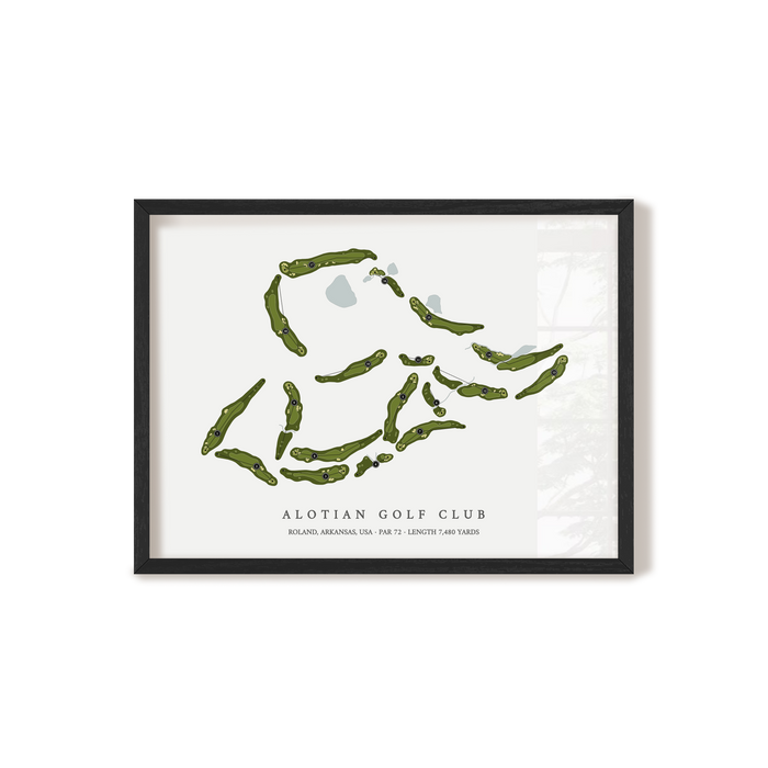 Alotian Golf Club | Golf Course Print | Black Frame