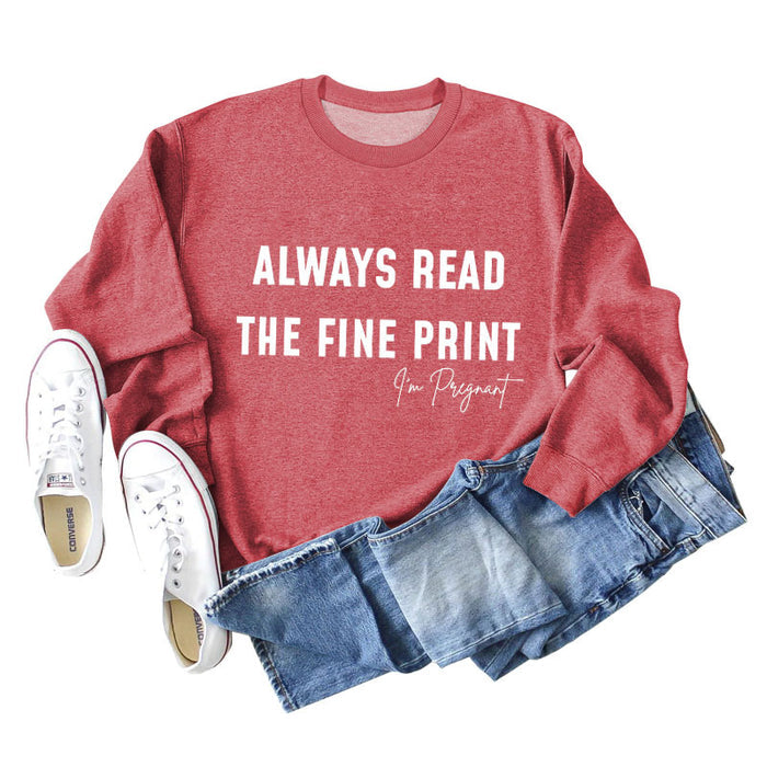 Red sweater (white font) / S