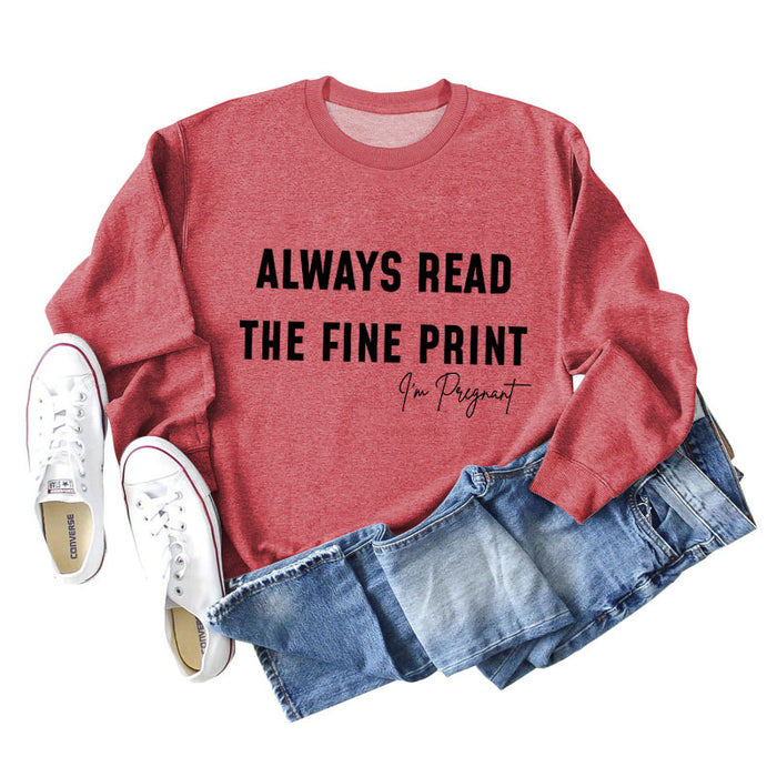 Red sweater (black font) / S