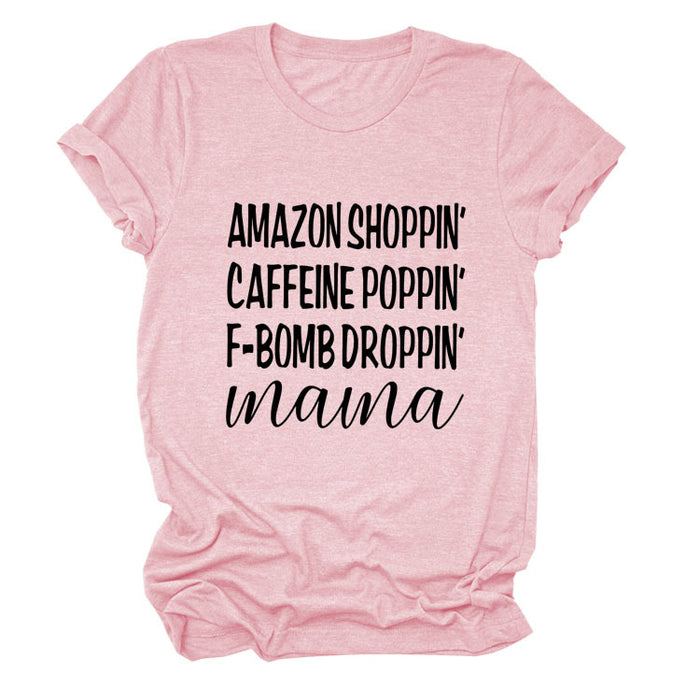 Pink (black font) / S