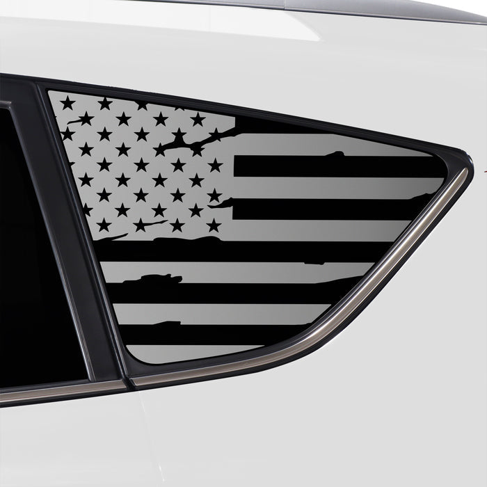 Quarter Window American Flag Vinyl Decal Stickers Fits Toyota Rav4 2013 - 2018 - Bogar Tech Designs