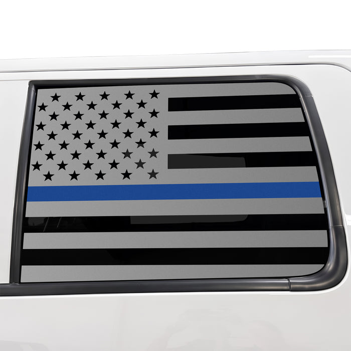 American Flag Rear Window Decal for Ford F150 2009-2014 – Precut Matte Black Vinyl