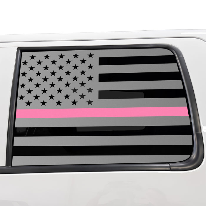American Flag Rear Window Decal for Ford F150 2009-2014 – Precut Matte Black Vinyl
