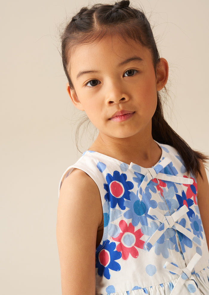 Anais Spot Floral Print Tie Detail Dress