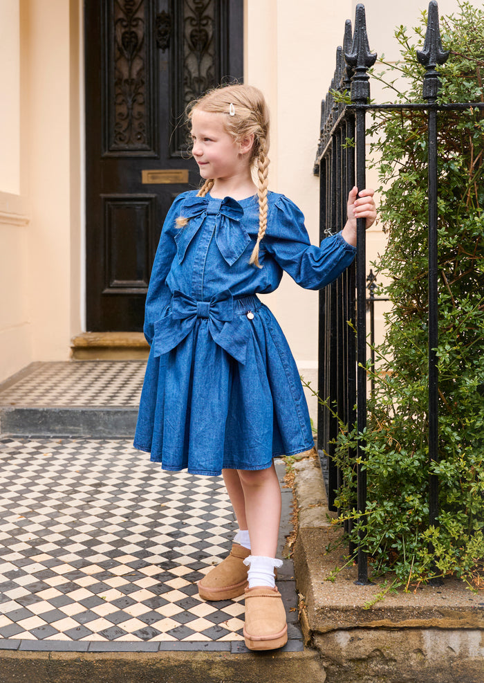 Annie Denim Bow Skirt