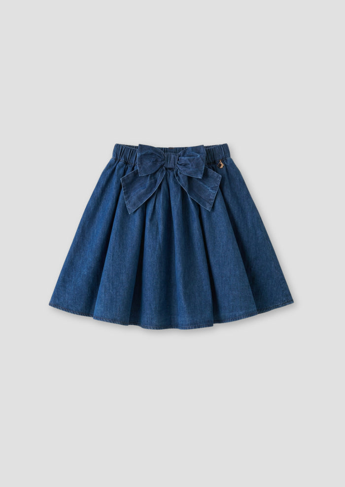 Annie Denim Bow Skirt