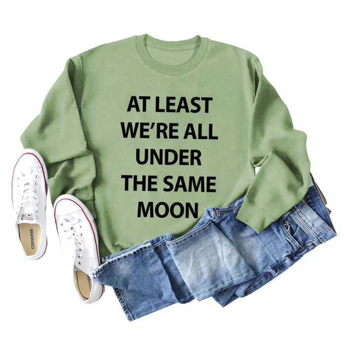 Olive sweater (black font) / S