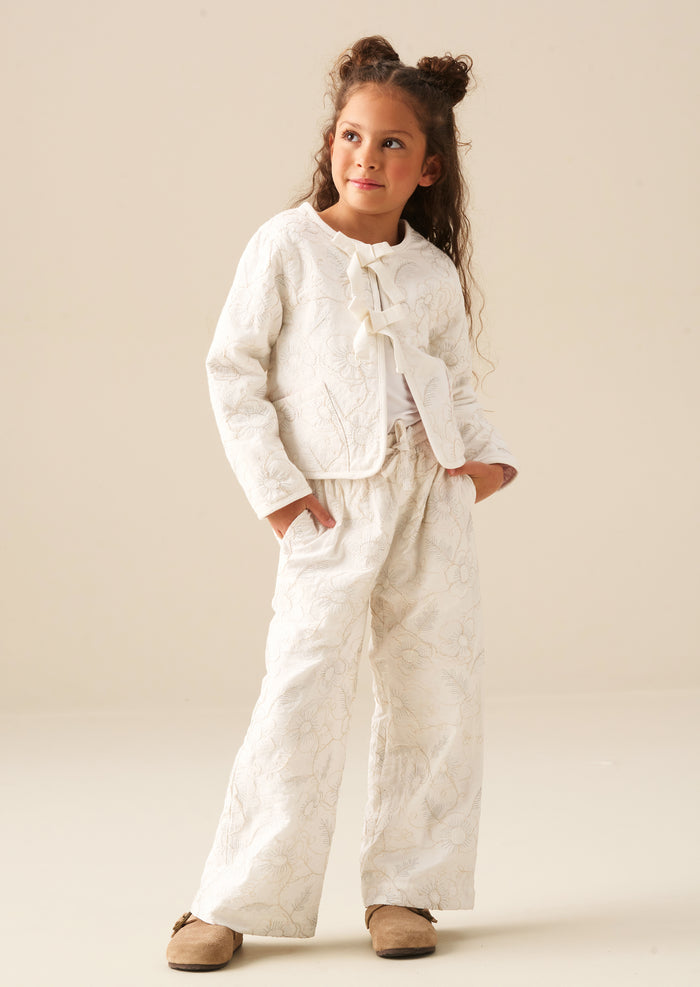 Aurora Embroidered Tie Front Jacket