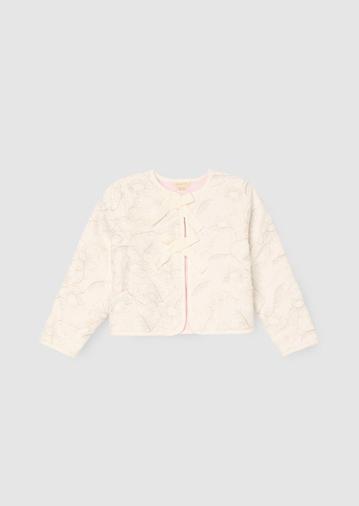 Aurora Embroidered Tie Front Jacket