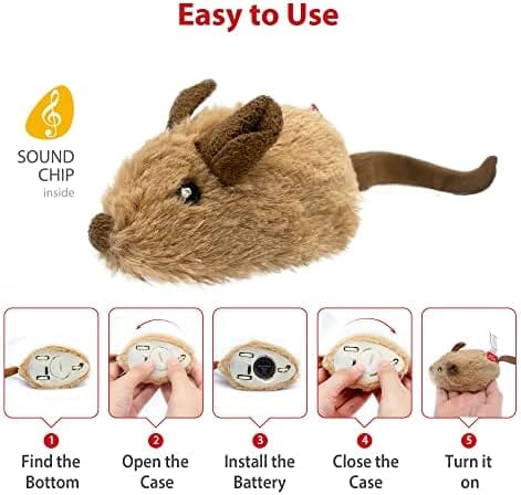 Automatic Moving Kitten Toys Electric Mice Toy Self Play Exercise Cat Toys Pet Clever