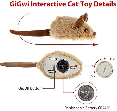 Automatic Moving Kitten Toys Electric Mice Toy Self Play Exercise Cat Toys Pet Clever