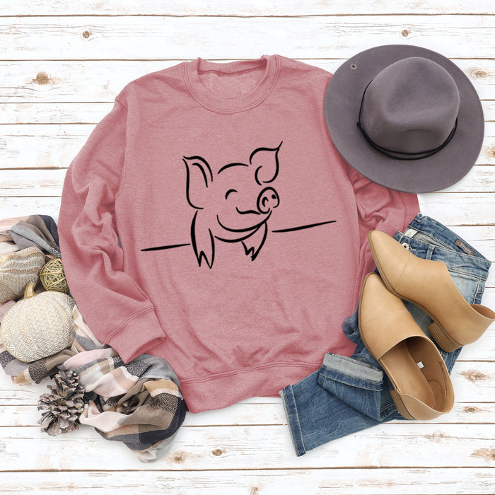 Rose gold sweater (black font) / S
