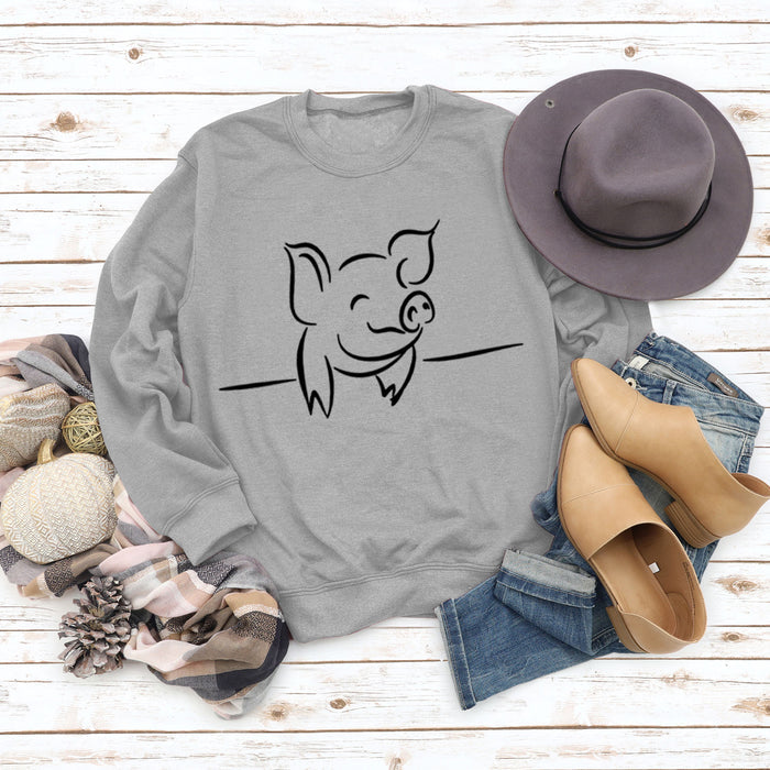 Gray sweater (black font) / S