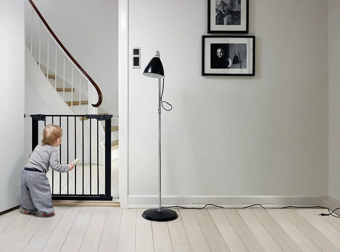 Black metal baby gate from BabyDan Premier True Pressure Fit Gate Black perfect for baby strollers