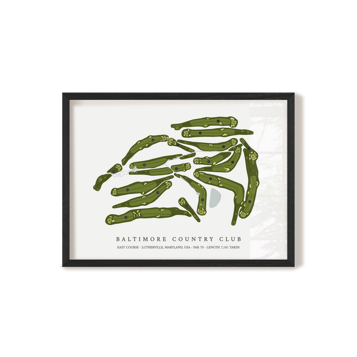 Baltimore Country Club - East Course | Golf Course Print | Black Frame