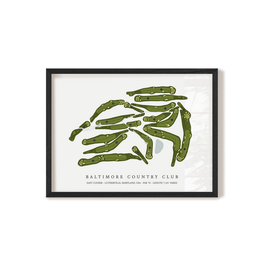 Baltimore Country Club - East Course | Golf Course Print | Black Frame