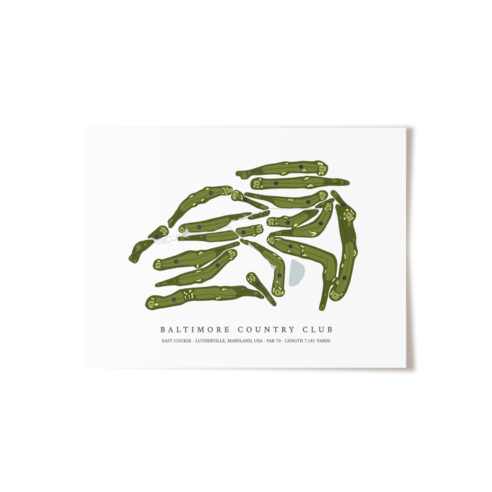 Baltimore Country Club - East Course | Golf Course Print | Unframed