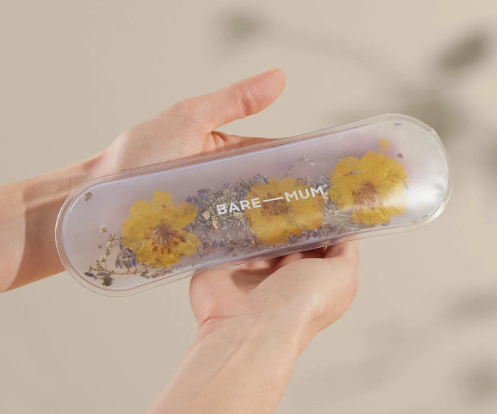 Clear case with flowers for Bare Mum Postpartum Toshi Baby Romper and baby strollers