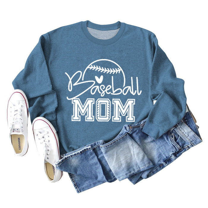 Blue sweater (white font) / S