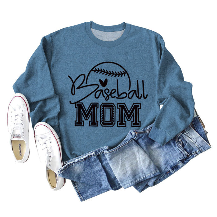 Blue sweater (black font) / S
