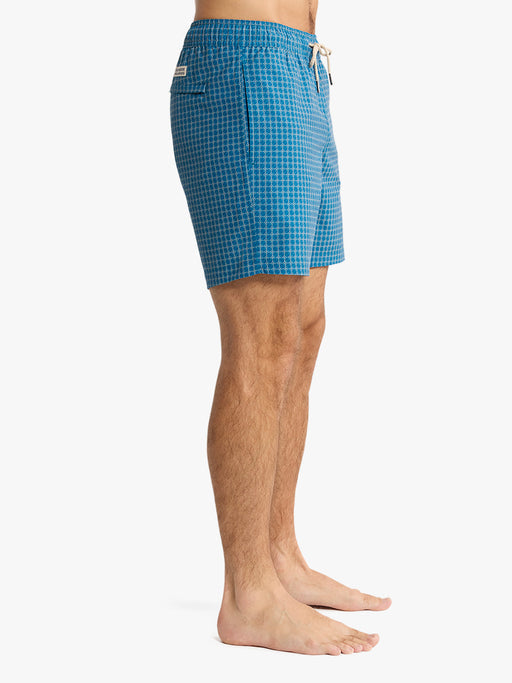 Bayberry Trunk - Teal Sea Geo