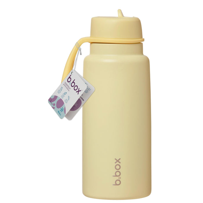 B.Box 1L Insulated Flip Top Drink Bottle - Lemon Twist