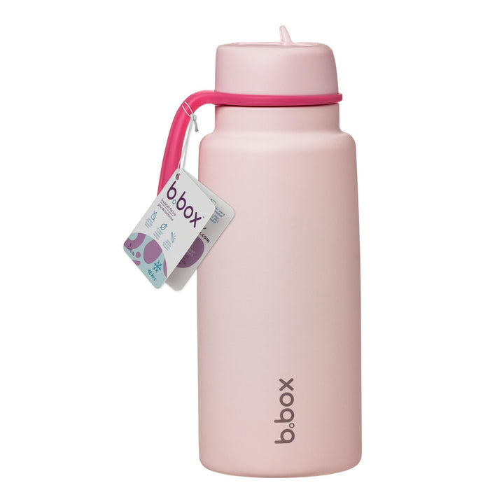 B.Box 1L Insulated Flip Top Drink Bottle - Pink Paradise