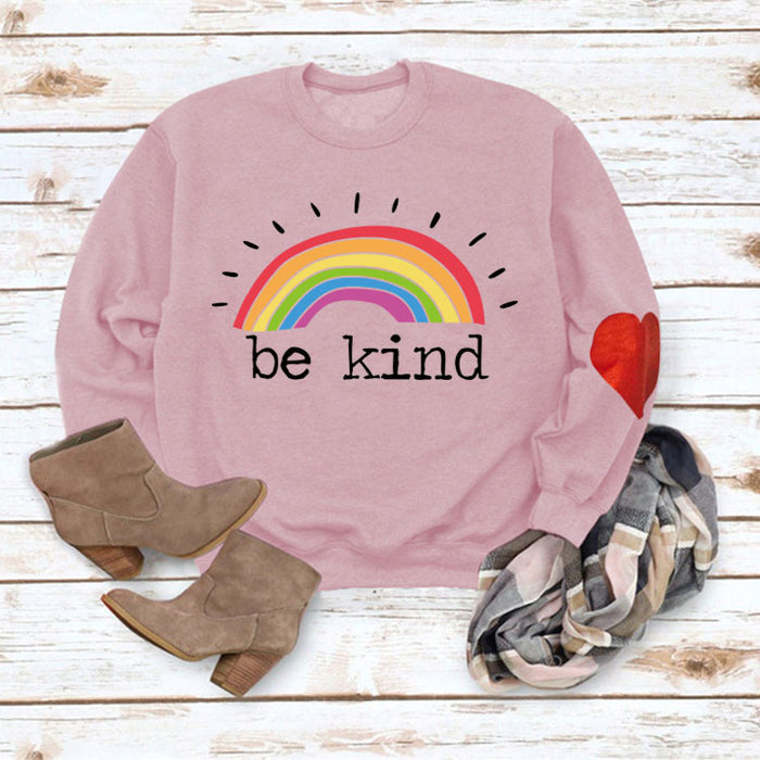 Pink love sweater (black color picture) / S