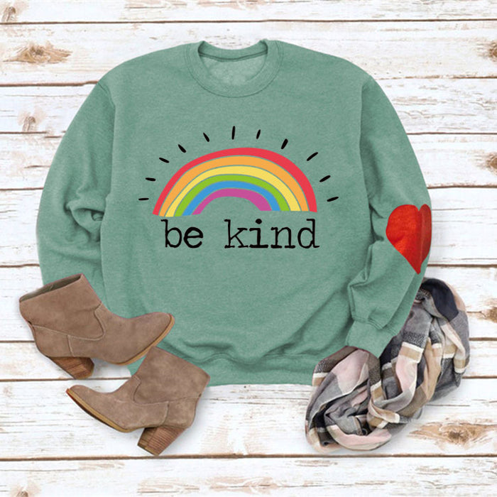 Light green love sweater (black word color picture) / S