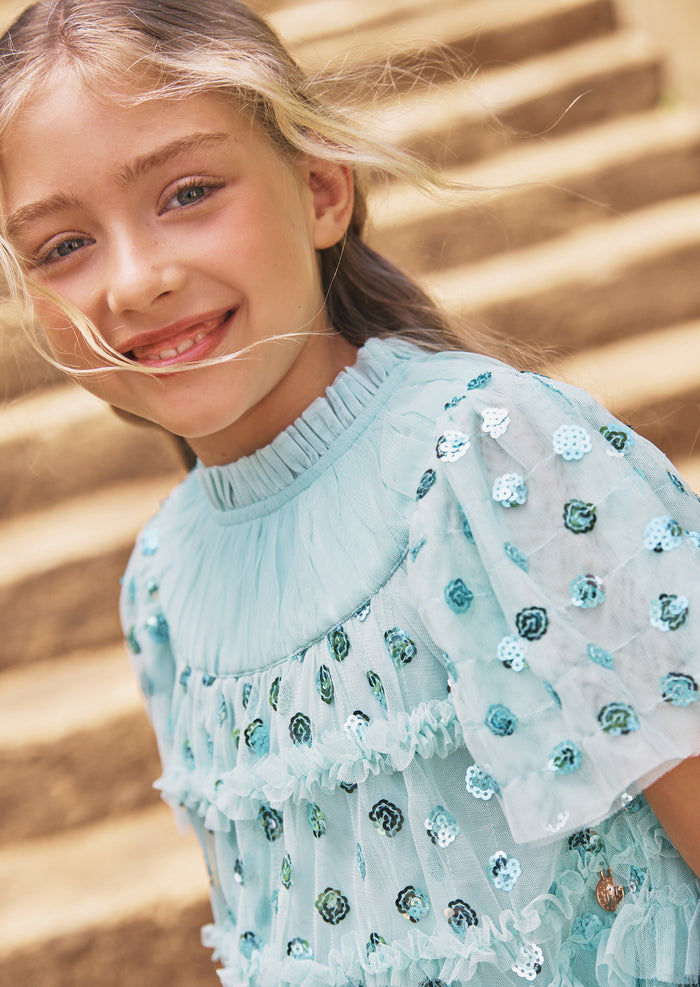 Bea Mesh Frill Dress
