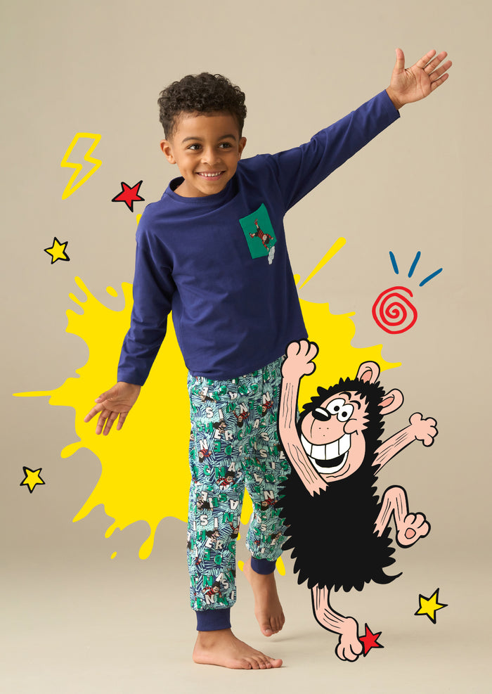 Beano Navy Printed PJs