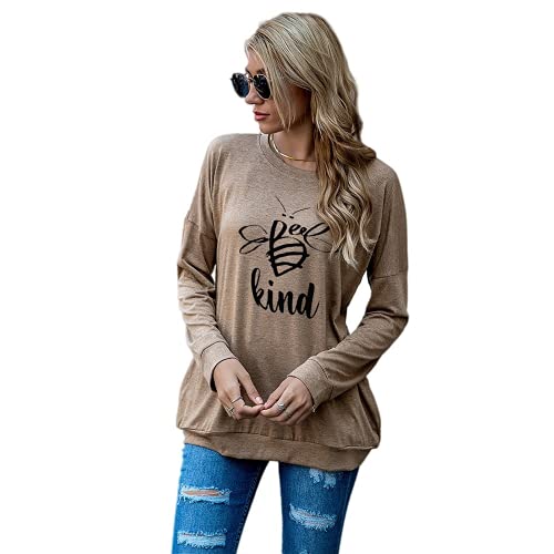 Bee Kind Shirt Gift Women Long Sleeve Bees Blouse with Pockets