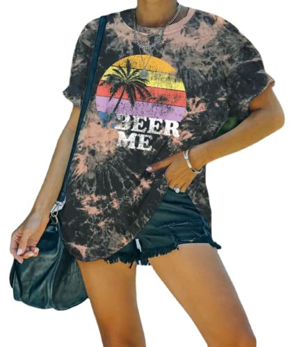 Beer Me Shirt Women Funny Drinking Tie Dye T-Shirt