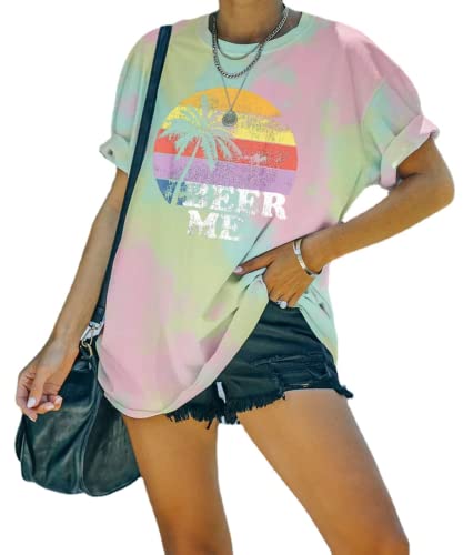 Beer Me Shirt Women Funny Drinking Tie Dye T-Shirt