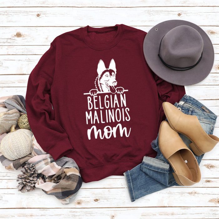 Red wine sweater (white font) / S