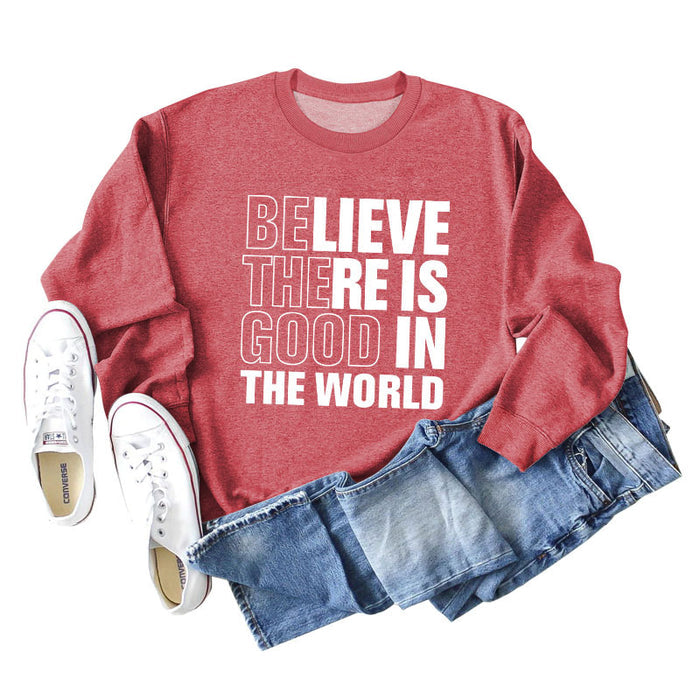 Red sweater (white font) / S